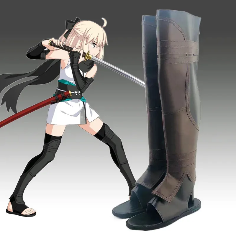 

670 FGO Okita Souji Обувь для косплея Вторичная анимация Выставочная обувь для выступлений