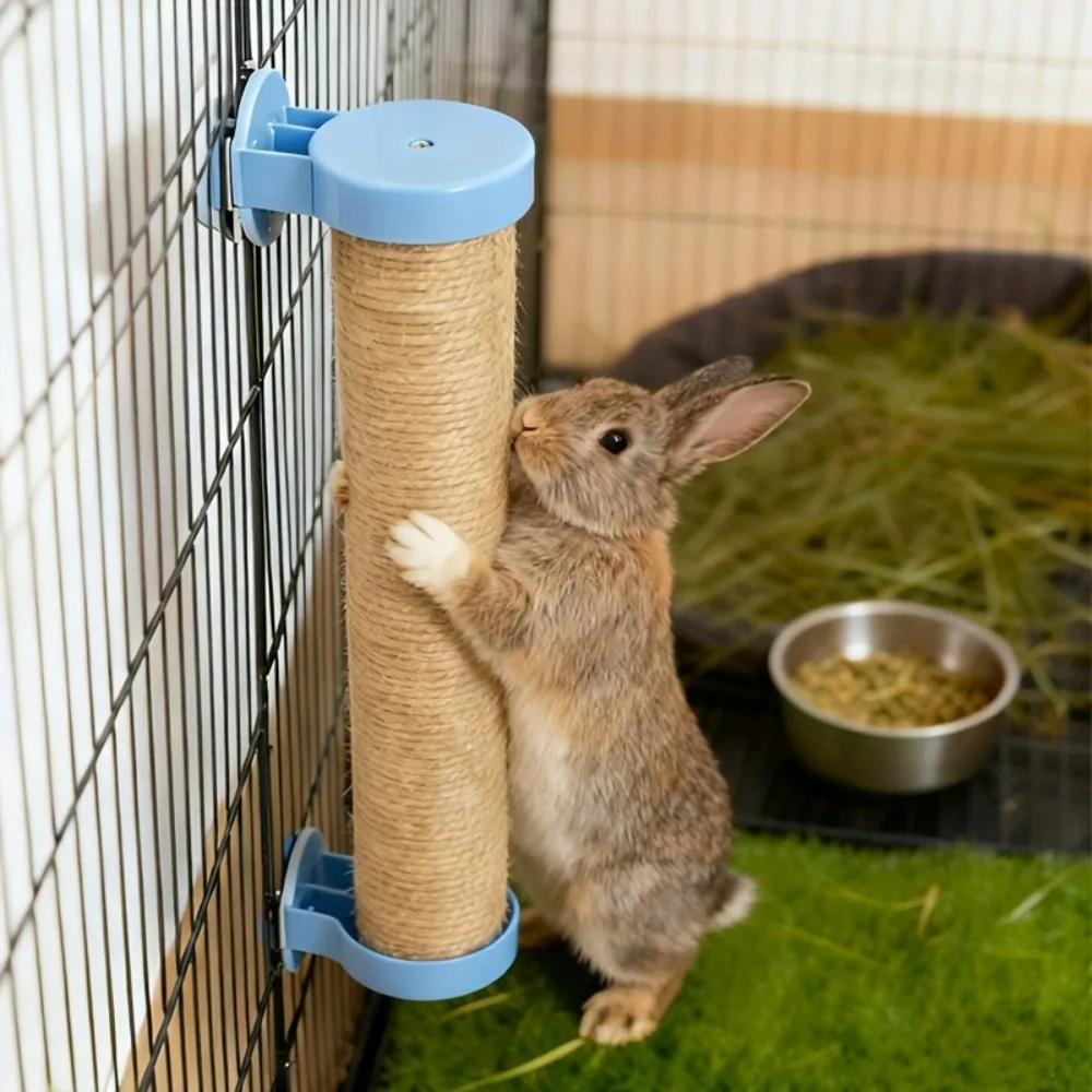 

Регулируемая по углу наклона когтеточка для кроликов | Натуральная сизалевая когтеточка для кроликов, интерактивная игрушка для лазания и царапания для кроликов и кошек