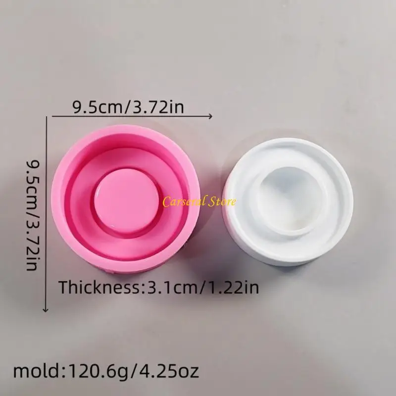 M4YF متعددة الأغراض الفنية الخواتم المزدوجة شمعة العفن مجموعة ملحقات القالب السيليكون القوي لمستلزمات مركبة الديكور المنزل