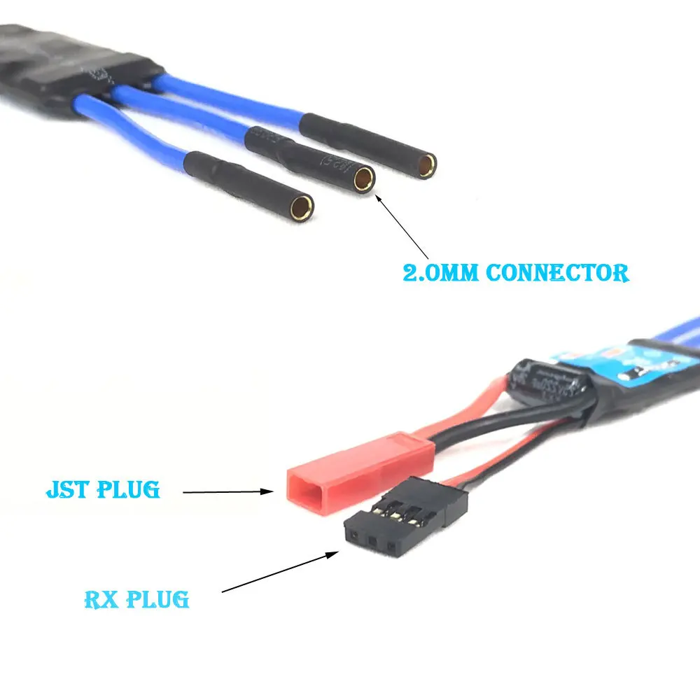 18A ESC + 1222 11000KV 2 polos Motor sin escobillas RC piezas de coche Accs juguetes camiones tanques sin escobillas para 1/28 1/32 RC coche motocicleta