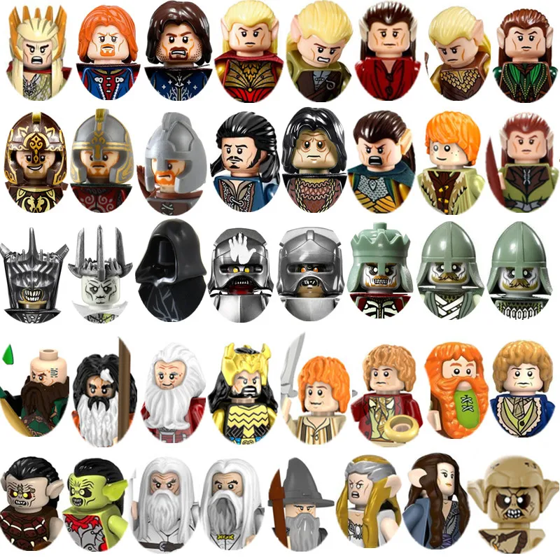 73 Styles Mini Figure Model Elves Orcs Army Gandalf Dwarf Rohan Knight Game Thrones Action Figure Building Blocks Kids Toys Gift