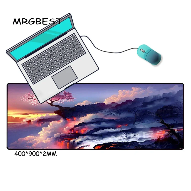 MRGBEST Mouse Pad Flower Blooms Office Computer Desk Mat 90*40/60*30cm Xxl Table Keyboard mouse mat Laptop Gamer Mousepad