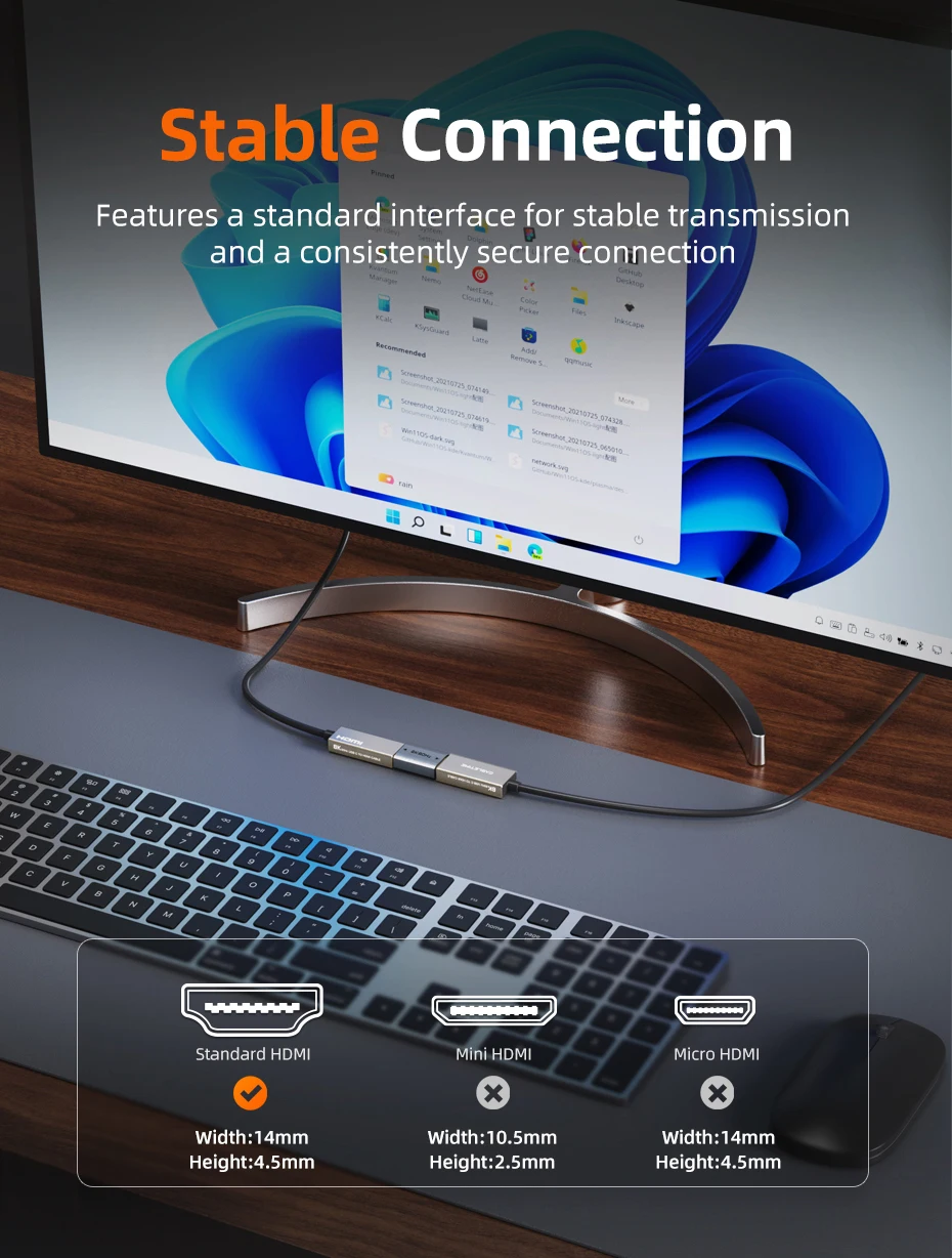 CABLETIME HDMI Extender 8K 60HZ Buchse auf Buchse HDMI 2.1 Stecker Verlängerungsadapter für PS5 Roku HDTV Stick Monitor HD 2.1 – Detail 9