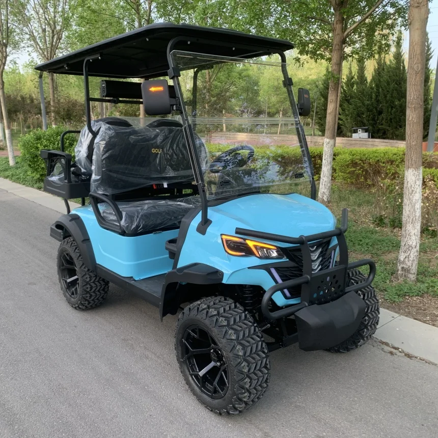 Luxury Electric Golf Cart 2/6/4 Seater Electric Golf Cart With Bluetooth Speaker Customized Color Small Recreational Golf Cart