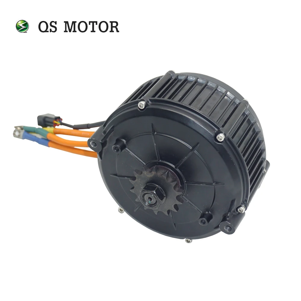 QS MOTOR QS165 V2 5000W 72V 35H PMSM moteur d'entraînement central avec pignon 428 14T pour moto électrique