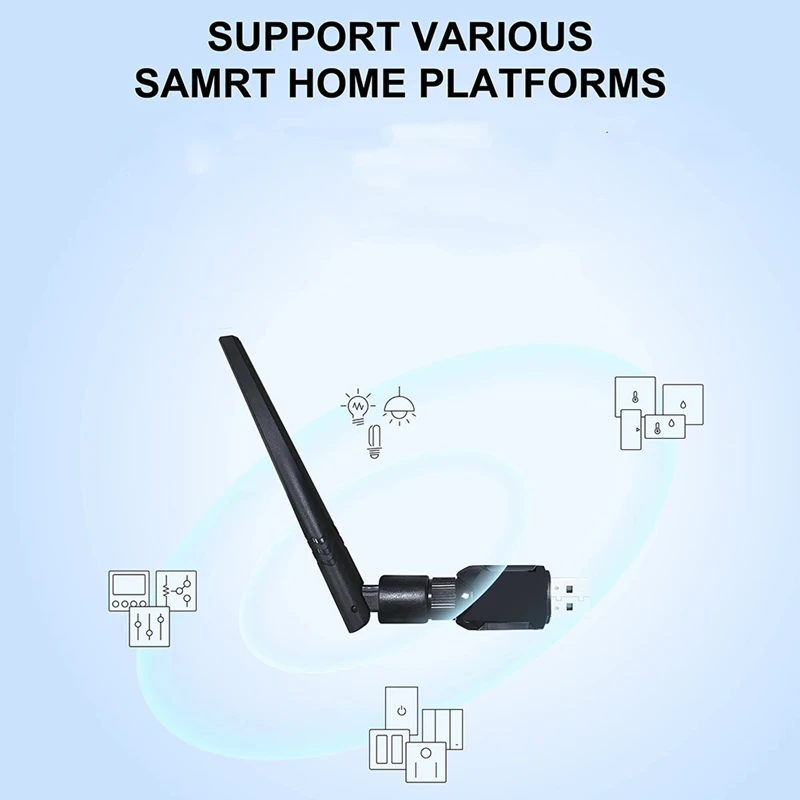 بوابة Zigbee 3.0 Dongle USB، بوابة Zigbee العالمية مع هوائي متوافق مع مساعد المنزل Openhab Zigbee2mqtt