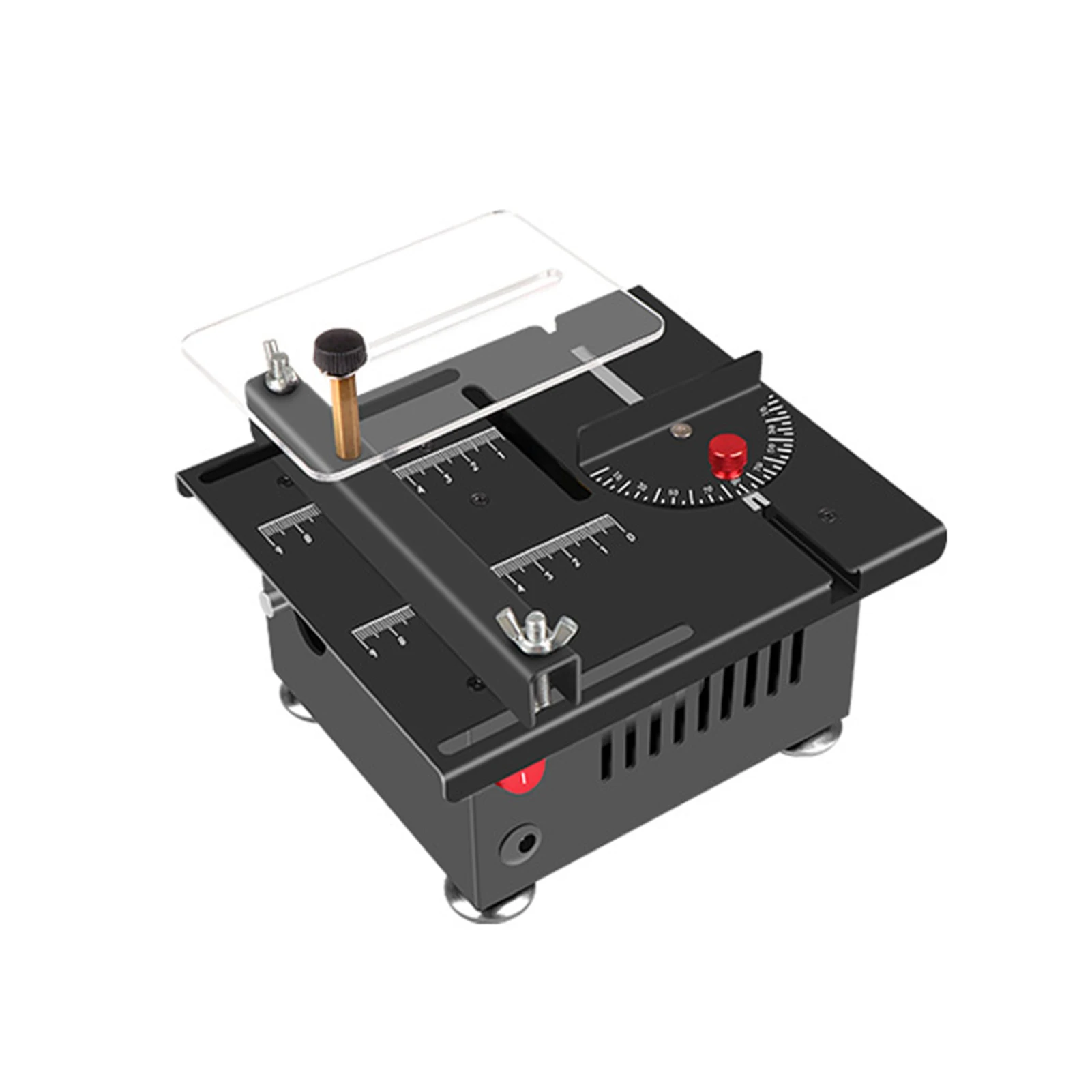 100 W multifunktionale Tischkreissäge, Mini-Desktop-Elektrosäge, Geschwindigkeit und Winkel, verstellbar, anhebbares Klinge, 16 mm Schnitttiefe – Detail 14