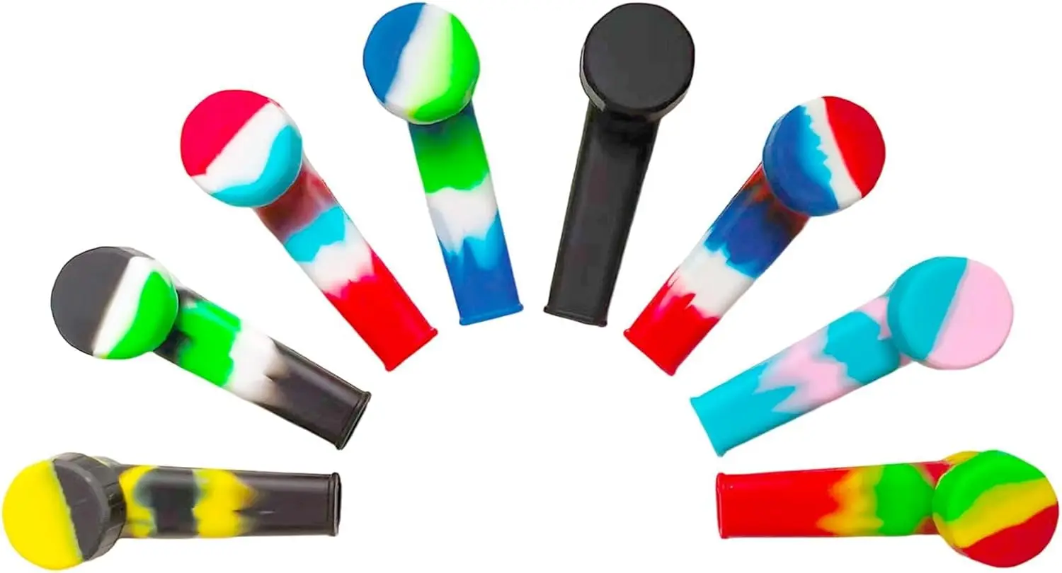 5PCS Silicone Capped Colorful Straws Suitable for Beginners Pocket Size nbreakable Easy to Clean Color Random