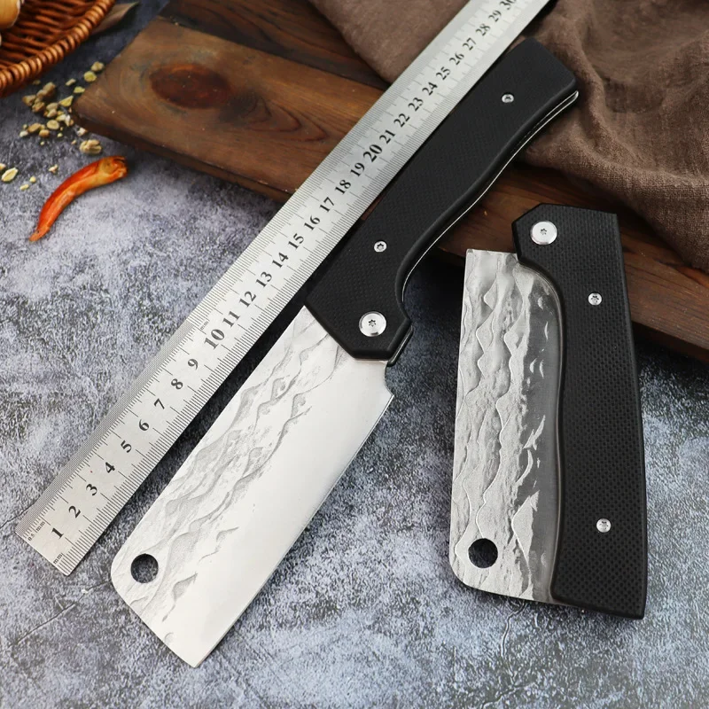 G10 Handle Utility Knives Hand Forged Folding Knife Slicing Meat BBQ Butcher Boning Knife Fish Filleting Chef Kitchen Knives