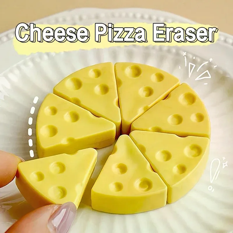 Simulation Cheese Eraser Soft School Supplies Clean Mess Free Stationary Office Student Rubber Eraser For Kids Gift