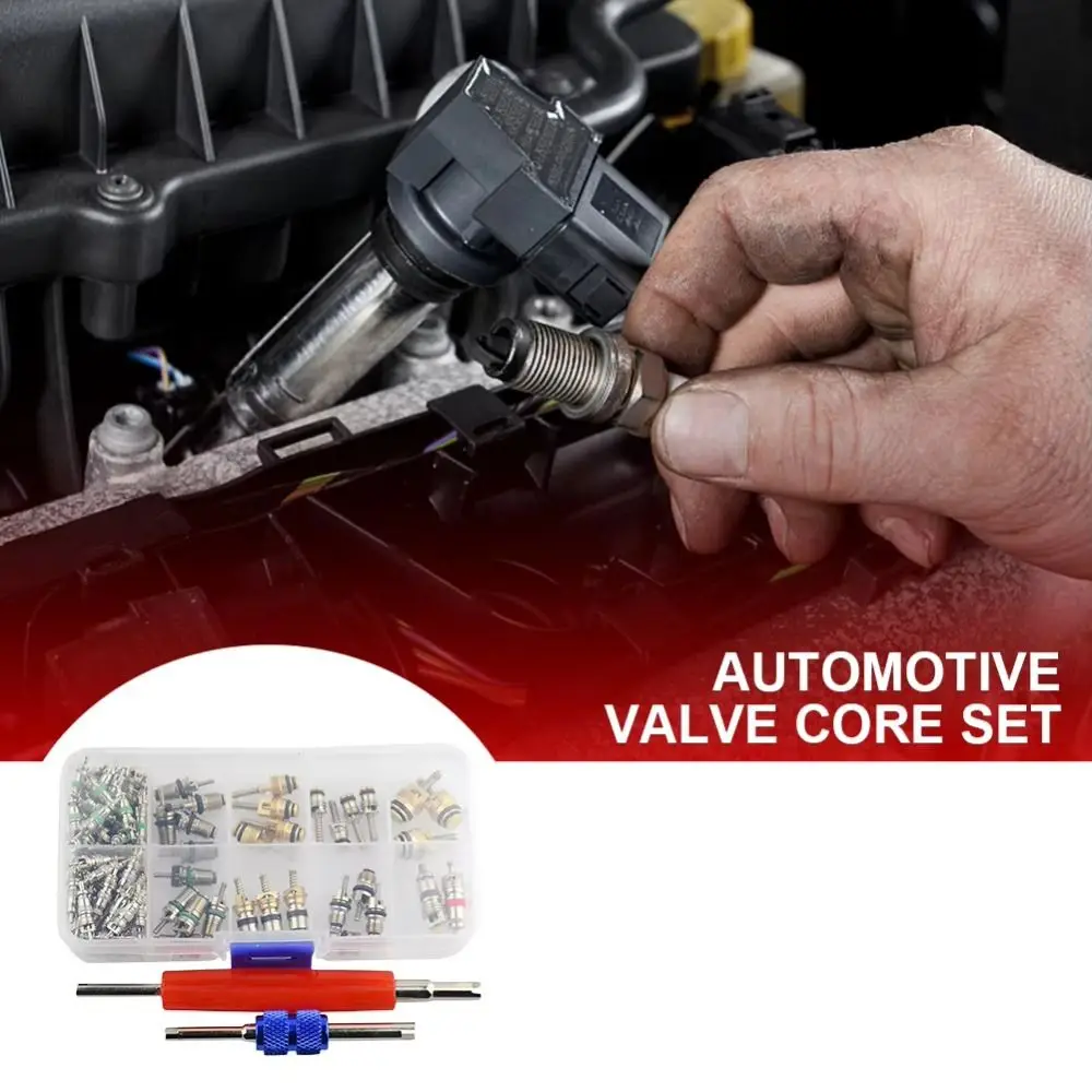 

Assortment Kit A/C Core Valves 102Pcs/box Auto Accessories Automotive Air Conditioning HVAC Valves Kit Air Conditioning Repair
