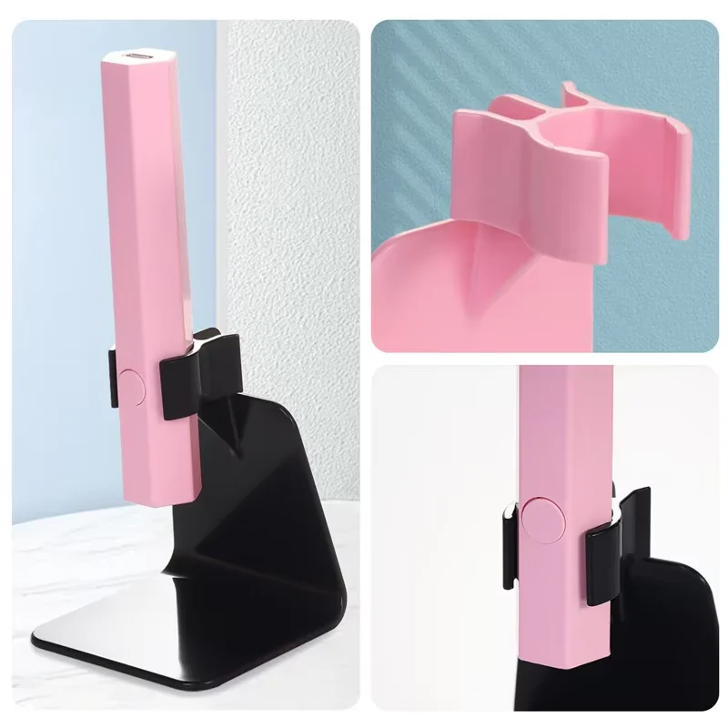 LULAA Nail UV Light Stand for Gel Nails Handheld Mini UV Light Holder Lamp Bracket for Newbies Salon and Home Manicure