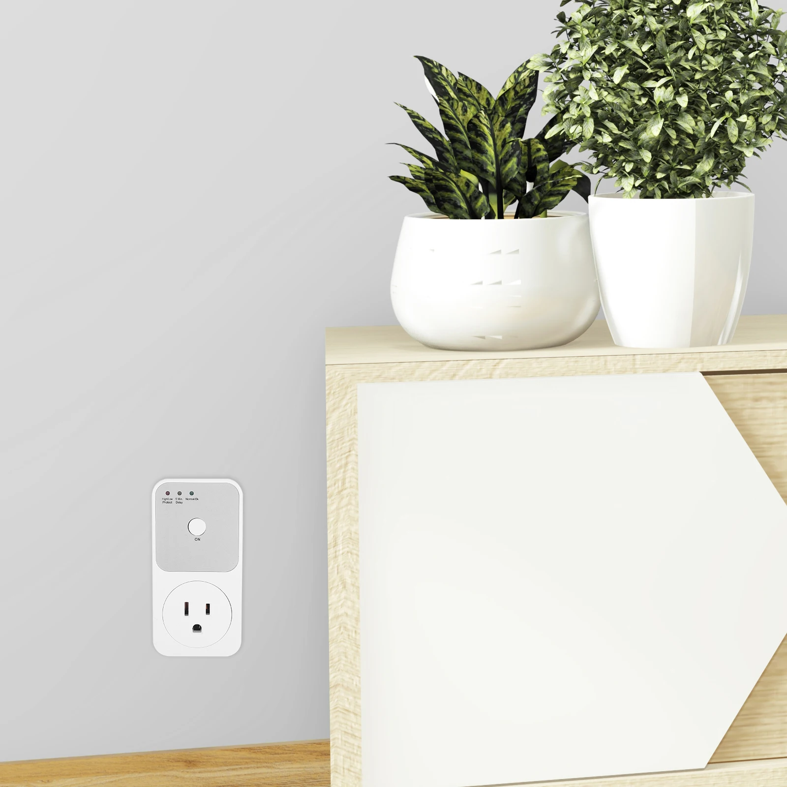 

2 Pcs High and Low Voltage Protector Appliance Power Protection Socket Fridge Kitchen Guard Protective Equipment Device
