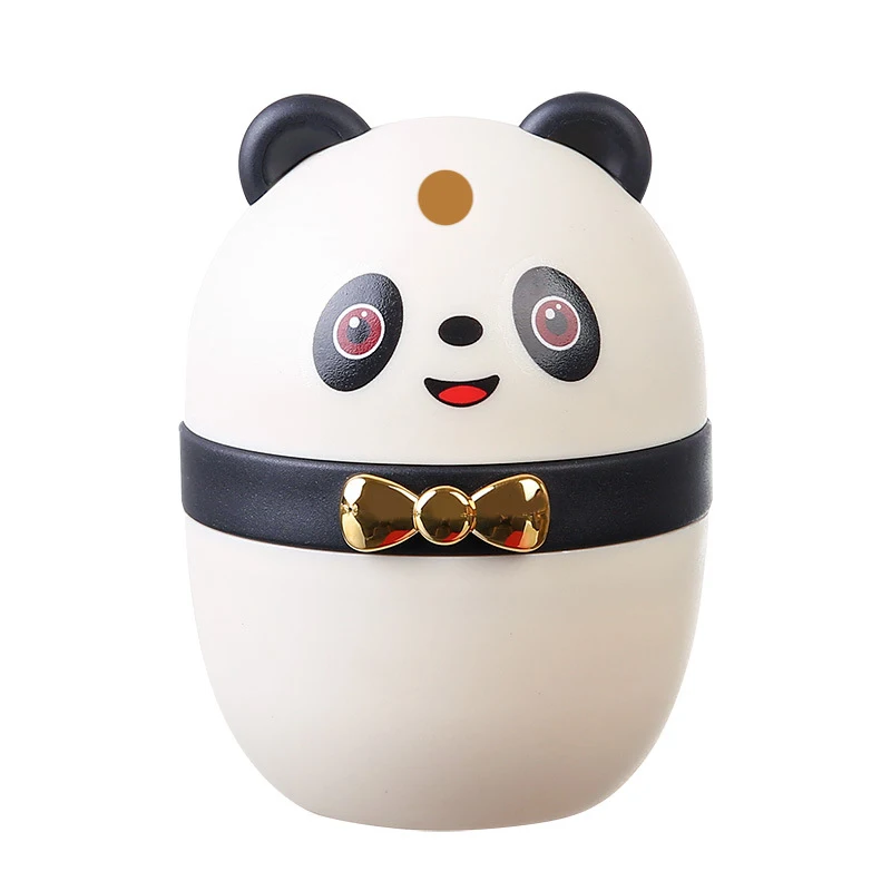 

Portable Cartoon Panda Toothpick Storage Box Cotton Swab Storage Household Press Dental Floss Box Desktop Creative