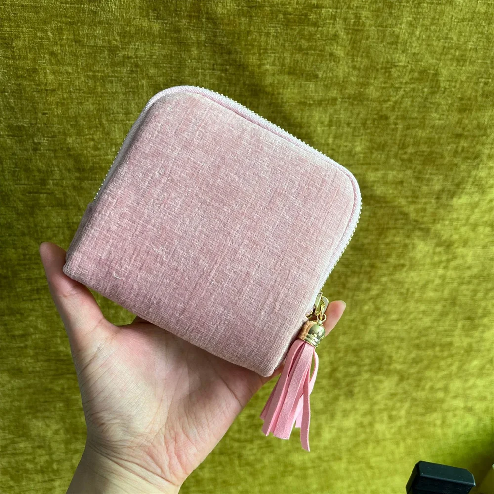 

Exquisite Jewelry Storage Bag Jewelry Display Ring Pendant Tassel Zipper Jewelry Bag Bracelet Portable Jewelry Organizer Gift