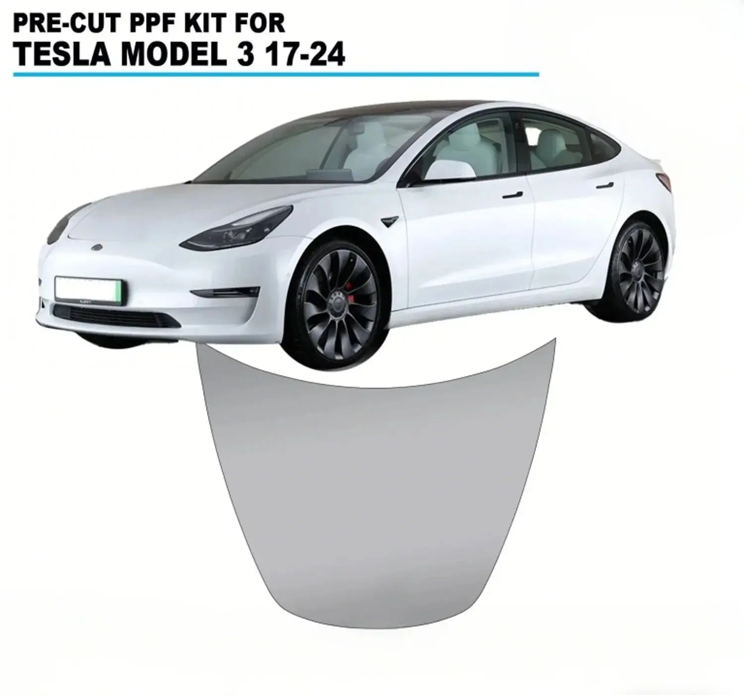 Película protectora de pintura de coche resistente a los arañazos, TPU, 9Mil, para Tesla Model 3 2020-2024, Kit PPF por corte, sujetador transparente para carrocería de coche