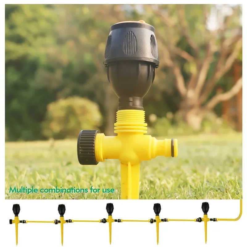 360 °Automatic Rotating Lawn Sprinkler Garden Irrigation Sprinkler Head Ground Insert Water Spray Nozzle for Yard Plant Watering