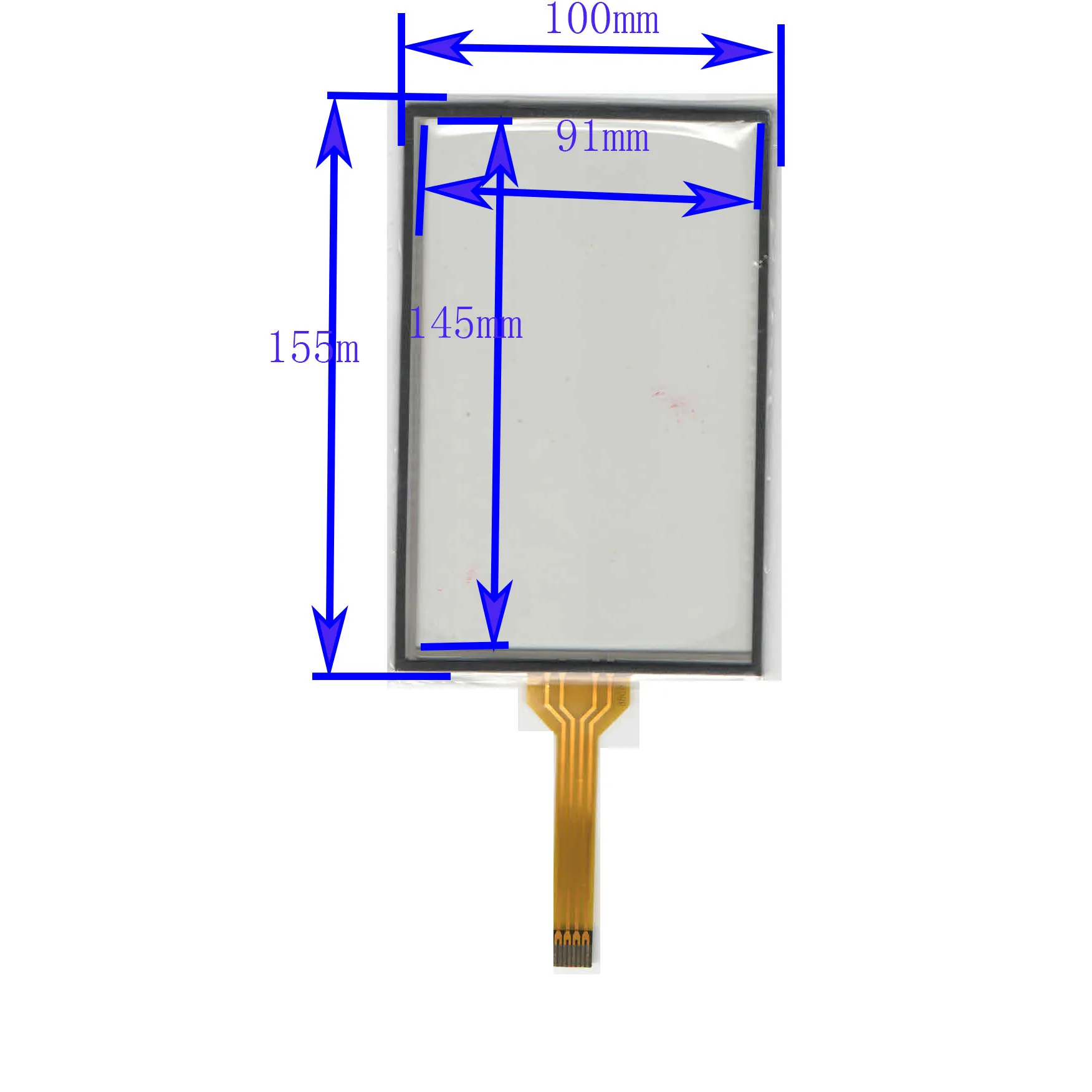 

155*100mm industrial touch handwriting external screen glass four wire resistor 155*100