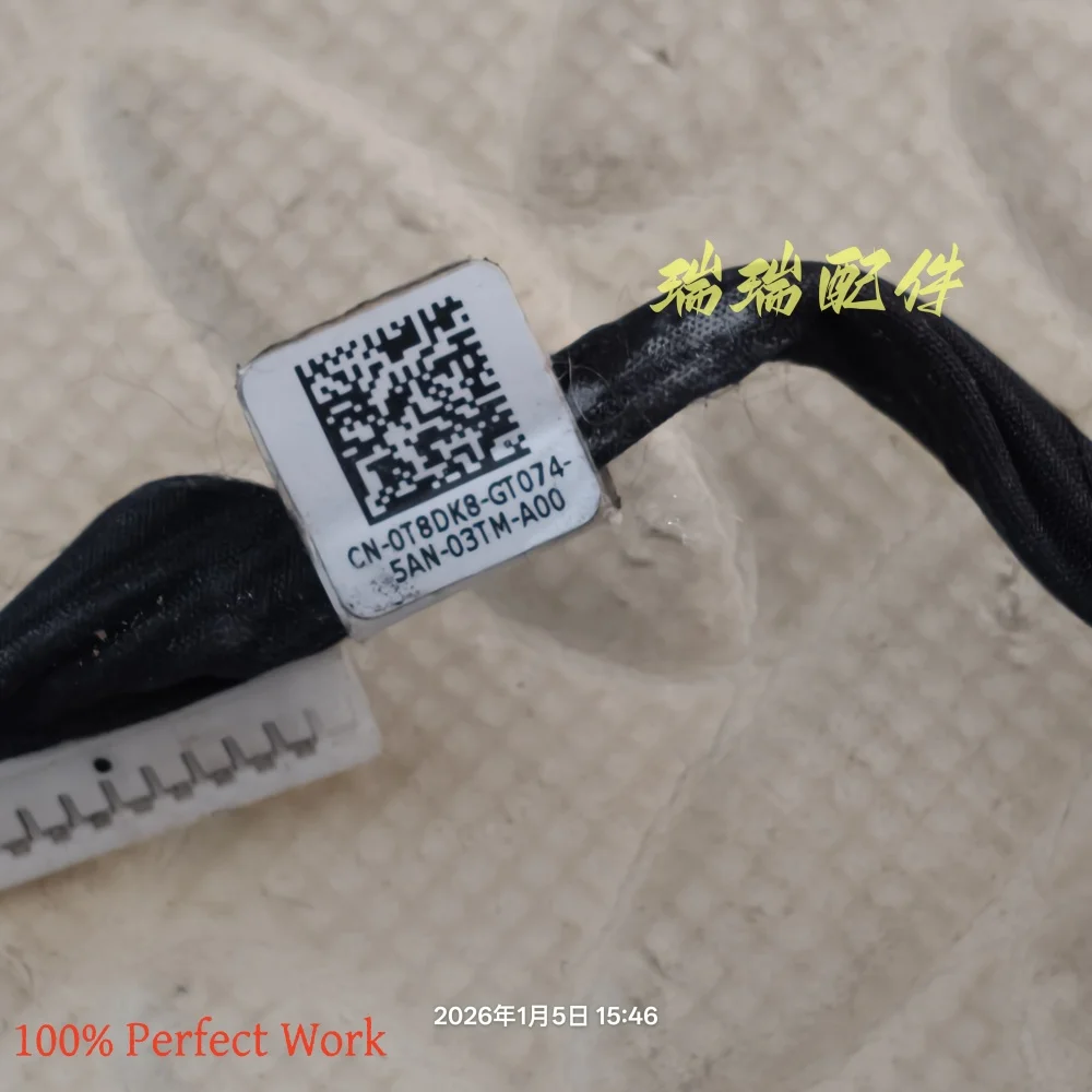 For Dell Alienware 17 R2 R3 DC IN Power Jack Cable 0T8DK8 T8DK8 CN-0T8DK8 CN-0T8DK8-GT074100% Perfect Work,Freeing shipping