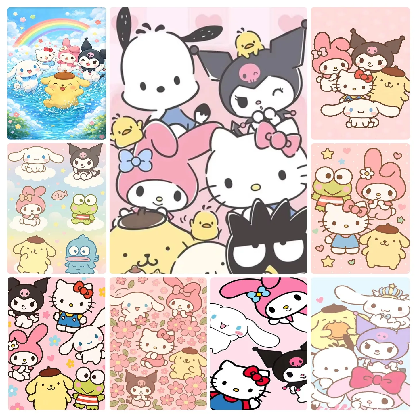 Adult Jigsaw Puzzle 500/1000 Pieces Puzzle Sanrio Cartoon Paper Puzzle Decorative Painting Exercise Brain Thinking