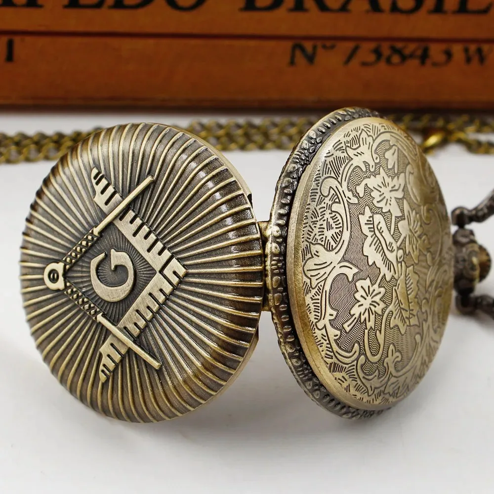 빈티지 프리메이슨 디자인 주머니 시계 남성 여성 최고의 선물 새로운 디자인 Fob 합리적인 Reloj De Bolsillo 기념품