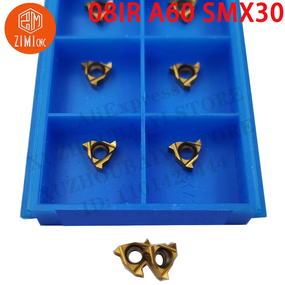 08IR A60 SMX30 스레드 터닝 도구 CNC 도구 터닝 인서트 기계적 절단 스레드 금속 선반 기계 도구 초경 인서트