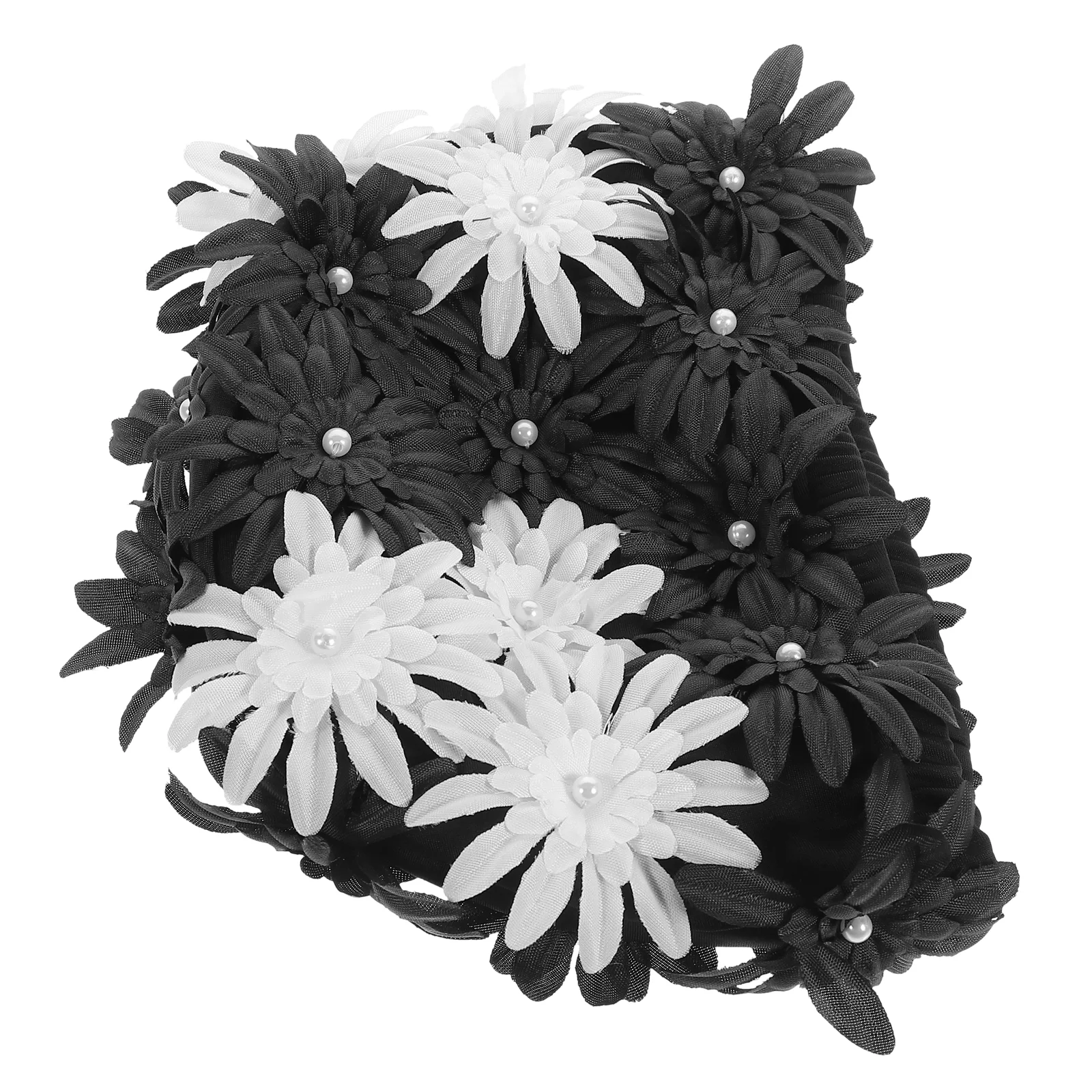 

Adult Swimming Cap Floral for Women Long Hair Stretchy Caps Flower Manual Flowers Creative Brocade Hat