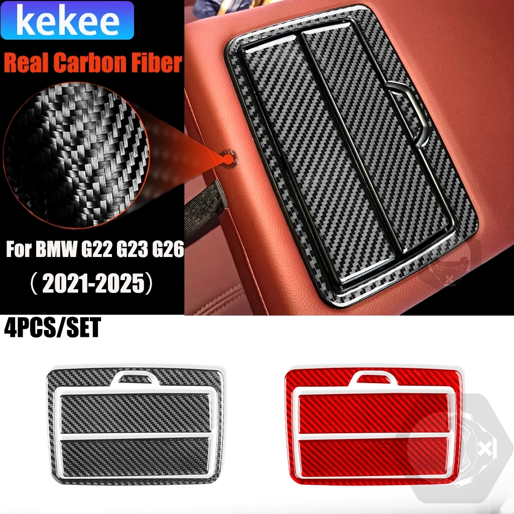 

Автомобильные аксессуары из углеродного волокна, задний держатель для чашки, модифицированная внутренняя накладка, наклейка для BMW 4 серии, 4-дверная G22 G23 G26 2021-2025