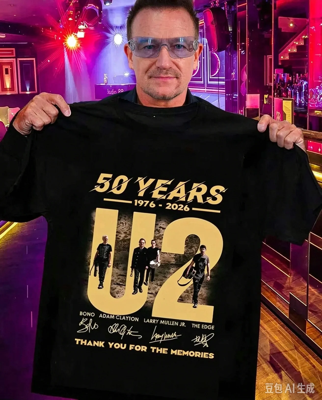 2026 U2 Band 50 Years 1976-2026 Thank You for The Memories T-Shirt Men Vintage Rock Music Short Sleeve Tee Casual Streetwear