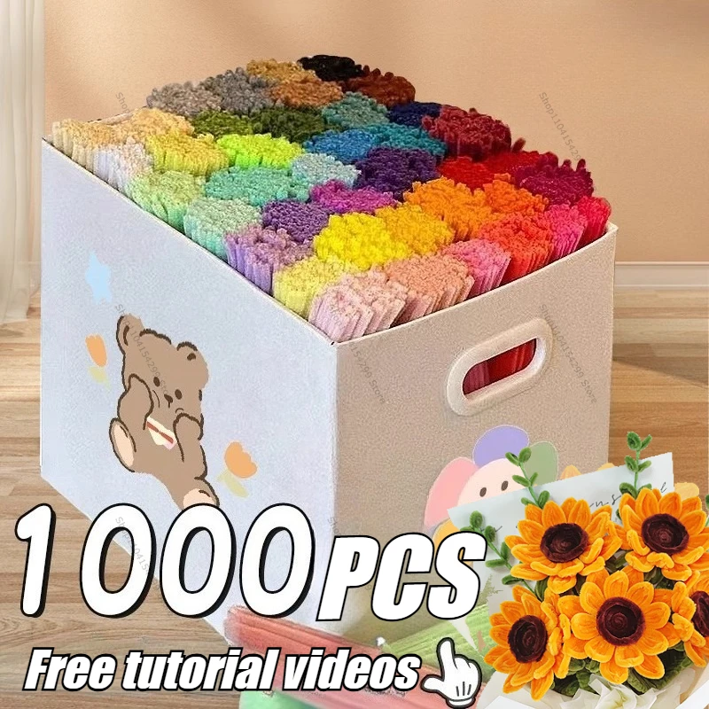 Chenille-Draht-Rohrreiniger, kreative Drähte, bunte Stiele, DIY-Plüschstiele, verdrahtet, Twist-Stick, Haarstreifen, für Kinder, handgefertigt