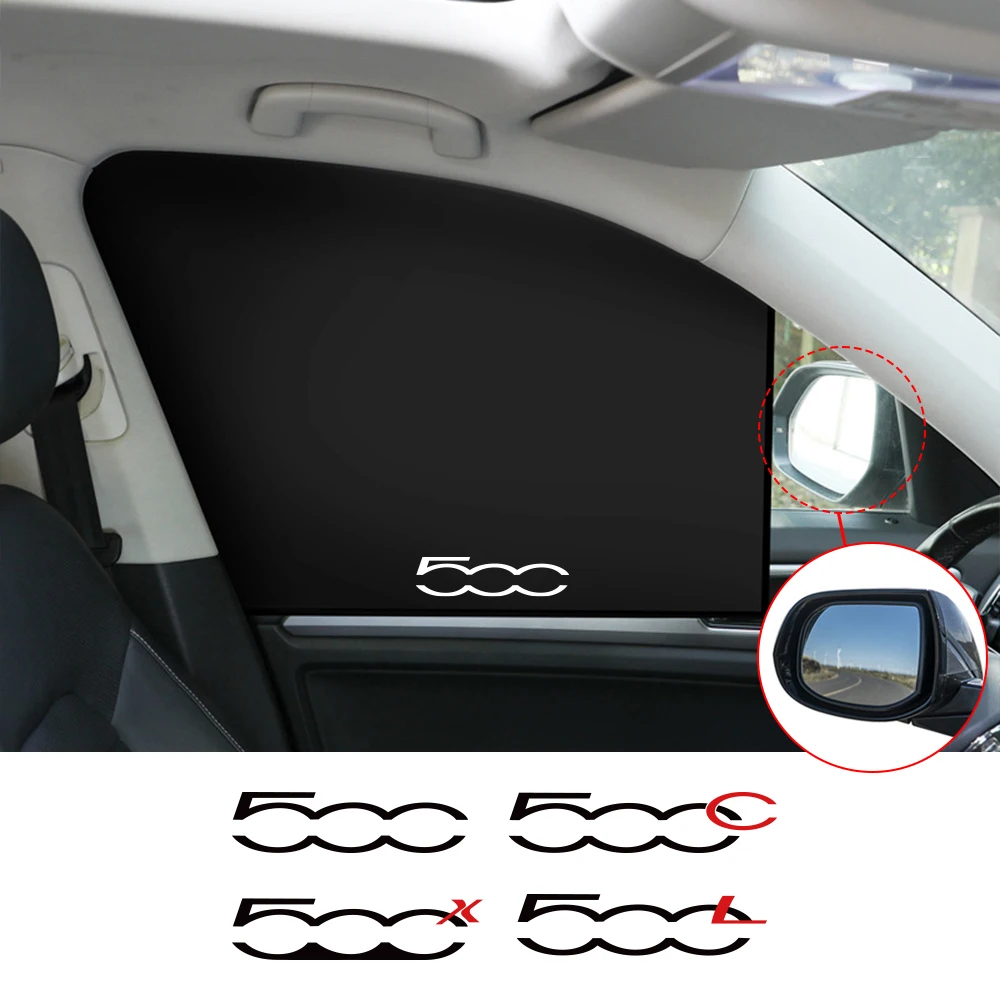 Magnetic Car Side Window Sunshade Cover Front Rear Sun Visor Curtain Car Accessories For Fiat 500 500C 2012 500X 500L Abarth 69