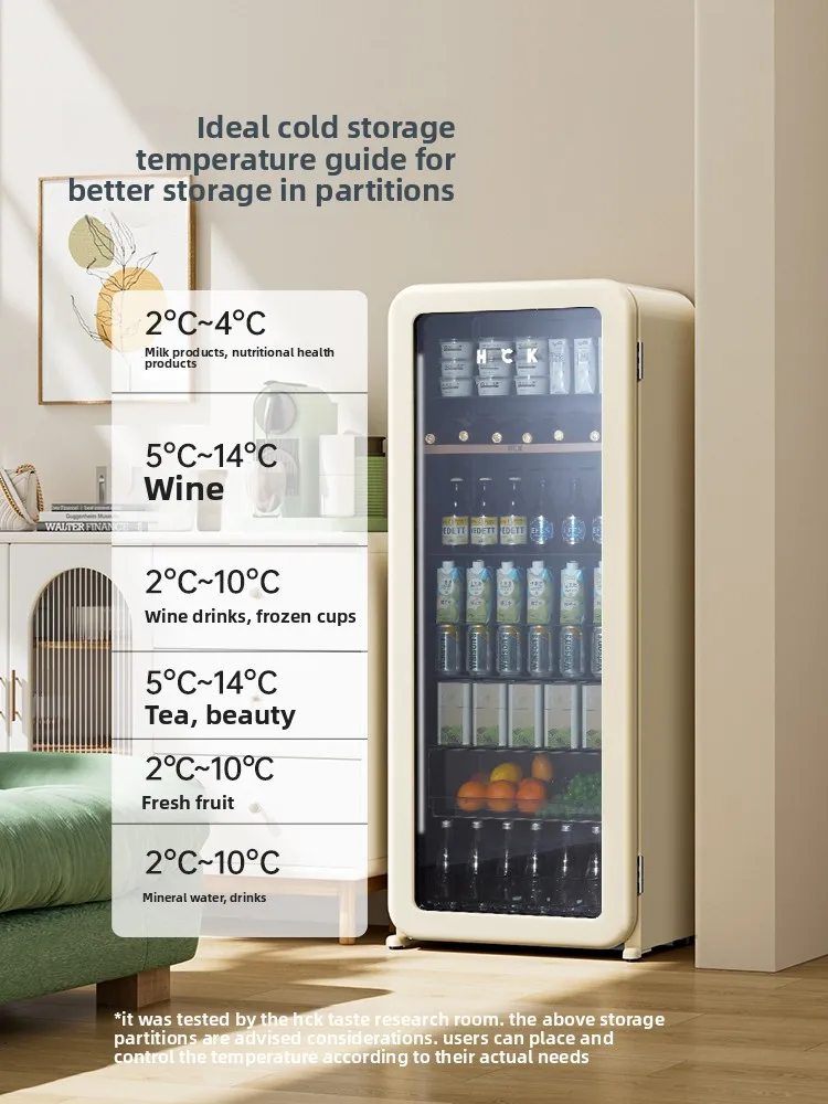 ثلاجة ZK Ice Bar رفيعة للغاية مدمجة في غرفة المعيشة المنزلية وثلاجة مشروبات الشاي وخزانة حفظ طازجة ذات قيمة عالية