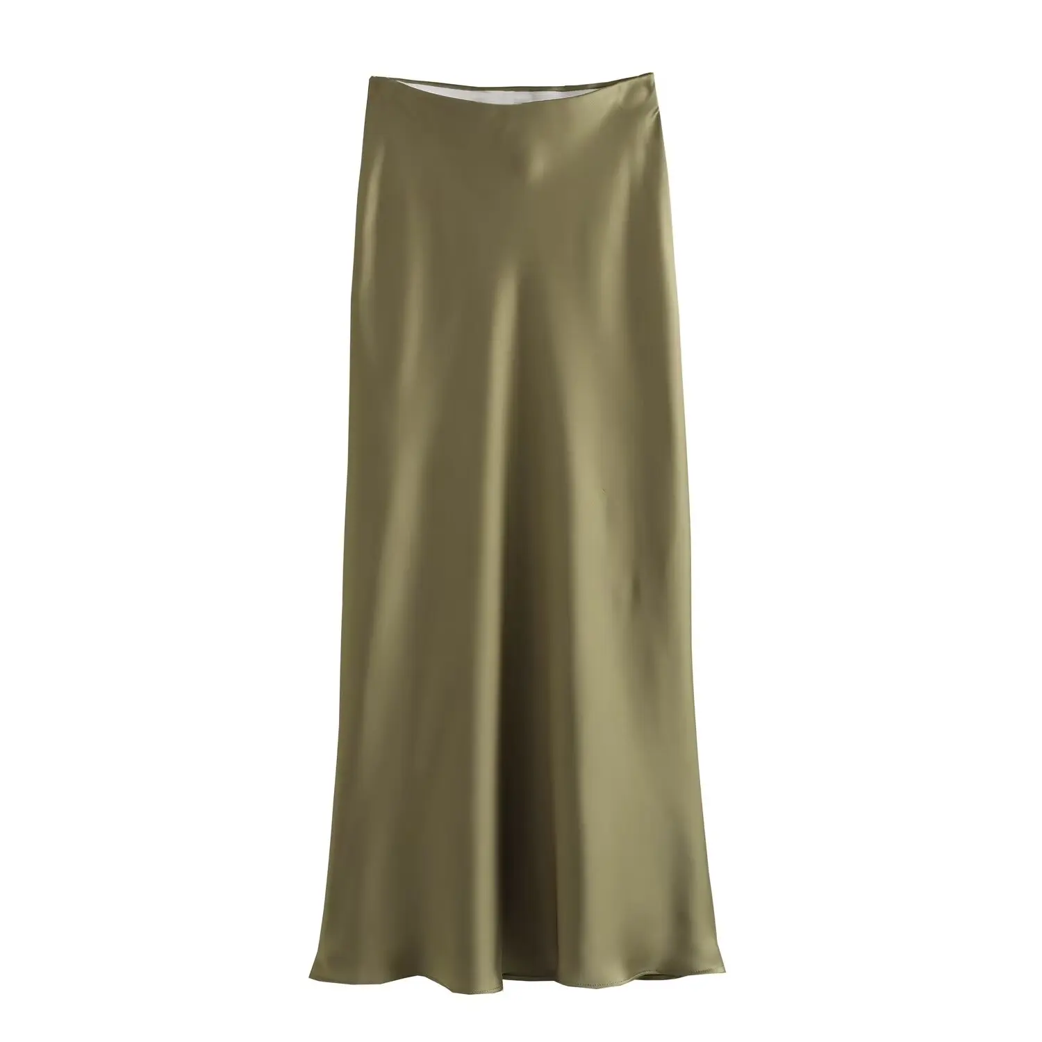 Satin Skirt Woman High Waist Elegant Long Skirts For Women Fashion Summer Midi Skirt Office Women's Skirts