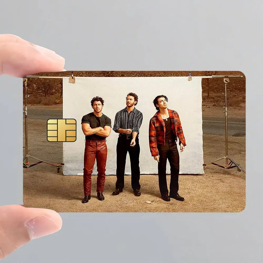 ملصق باند جوناس كول براذرز لبطاقات الائتمان البنكية، ملصقات تمرير الحافلة، ديكور رائع مقاوم للماء، بطاقة 4 قطع #4