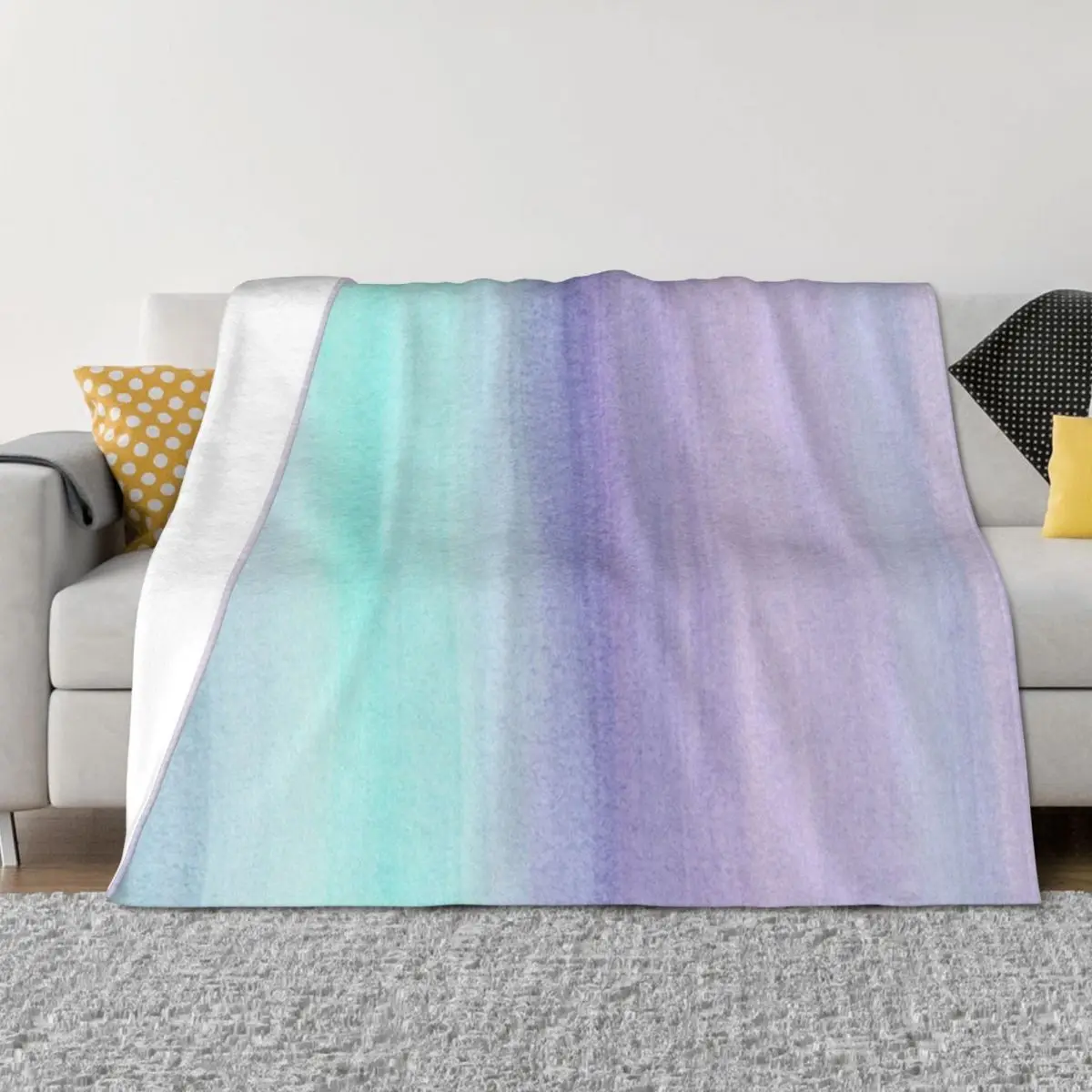 

Mermaid Watercolor Dream #1 #painting #decor #art Throw Blanket Bed cosplay anime Polar Camping Blankets