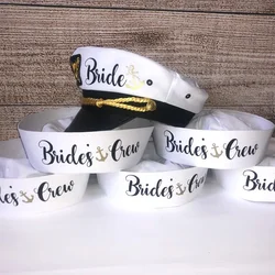 Nauti Bride captain hat Nautical Sailor Sail boat yacht skipper cruise wedding Bachelorette Party bridal shower bridesmaid Gift