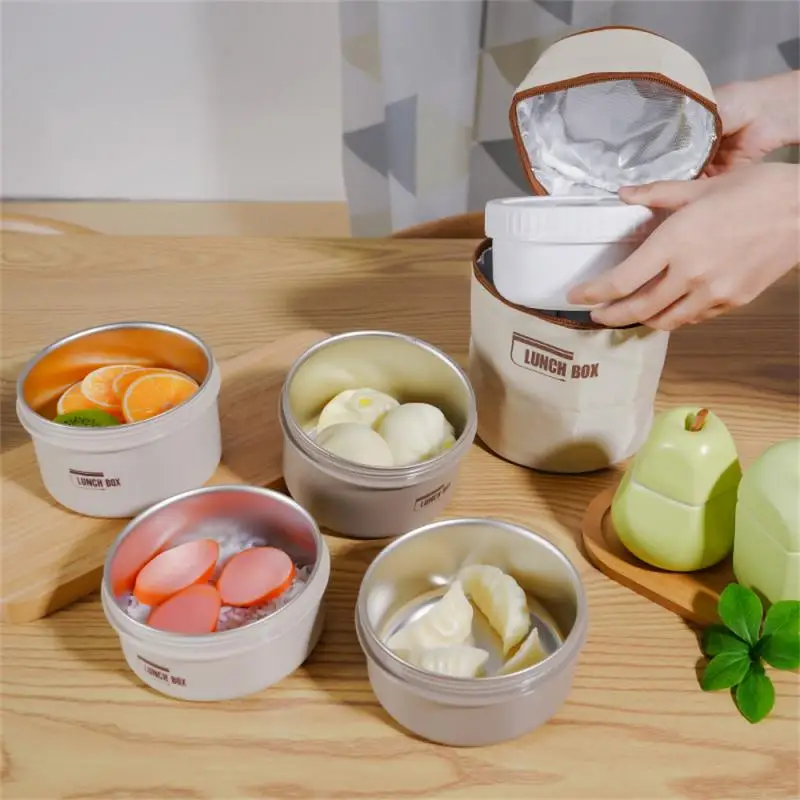 Lunch Box Set, Portable Keep Warm Lunch Container With Insulated Bag, 18/8 Stainless Steel Thermal Food Container