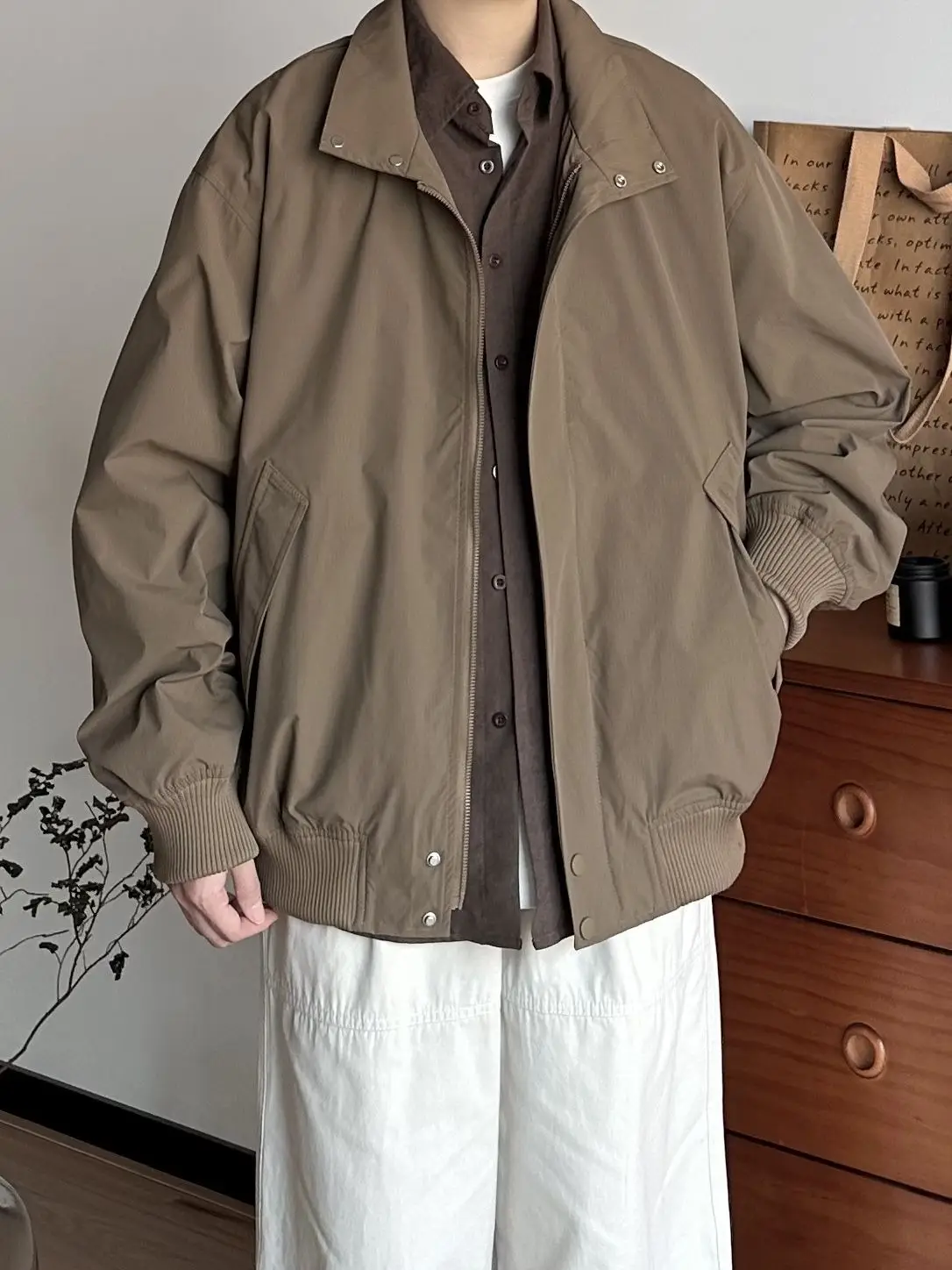 

Bomber Jackets Womens Jacket Vêtements Fall Simple Plain Pressed Buttoned OL Professional Office Layered Panelled Decorative BF