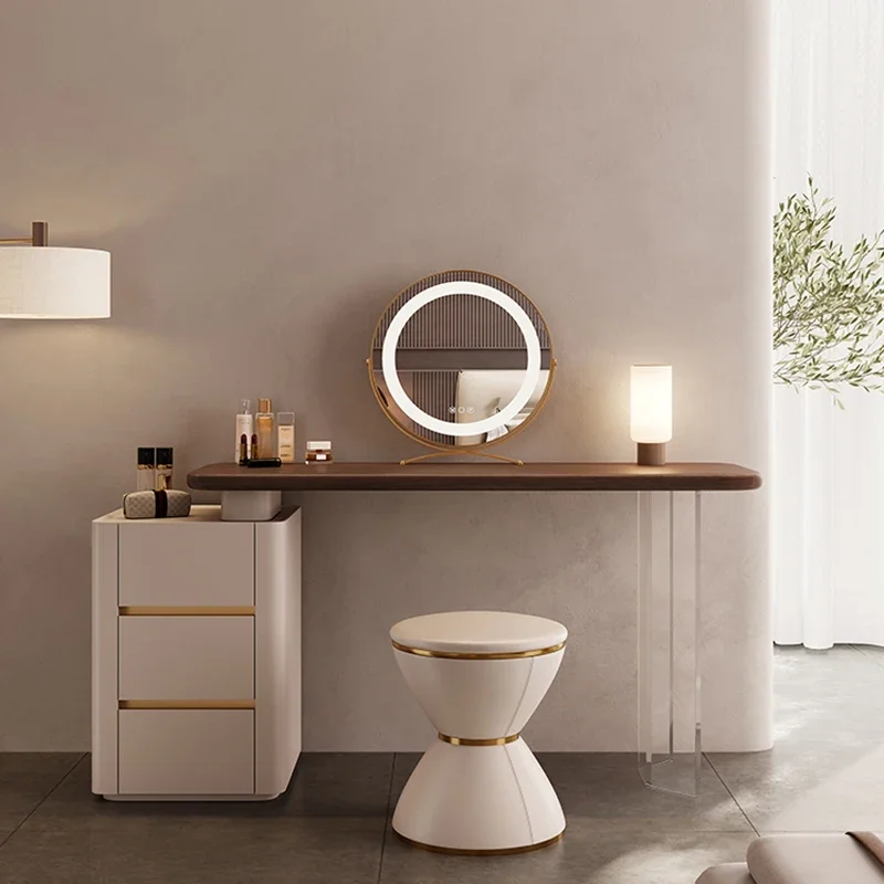 Italian Minimalist Dressing Table Bedroom Drawer Girls Storage Dressing Table Makeup Vanity Penteadeira Para Quarto Furniture