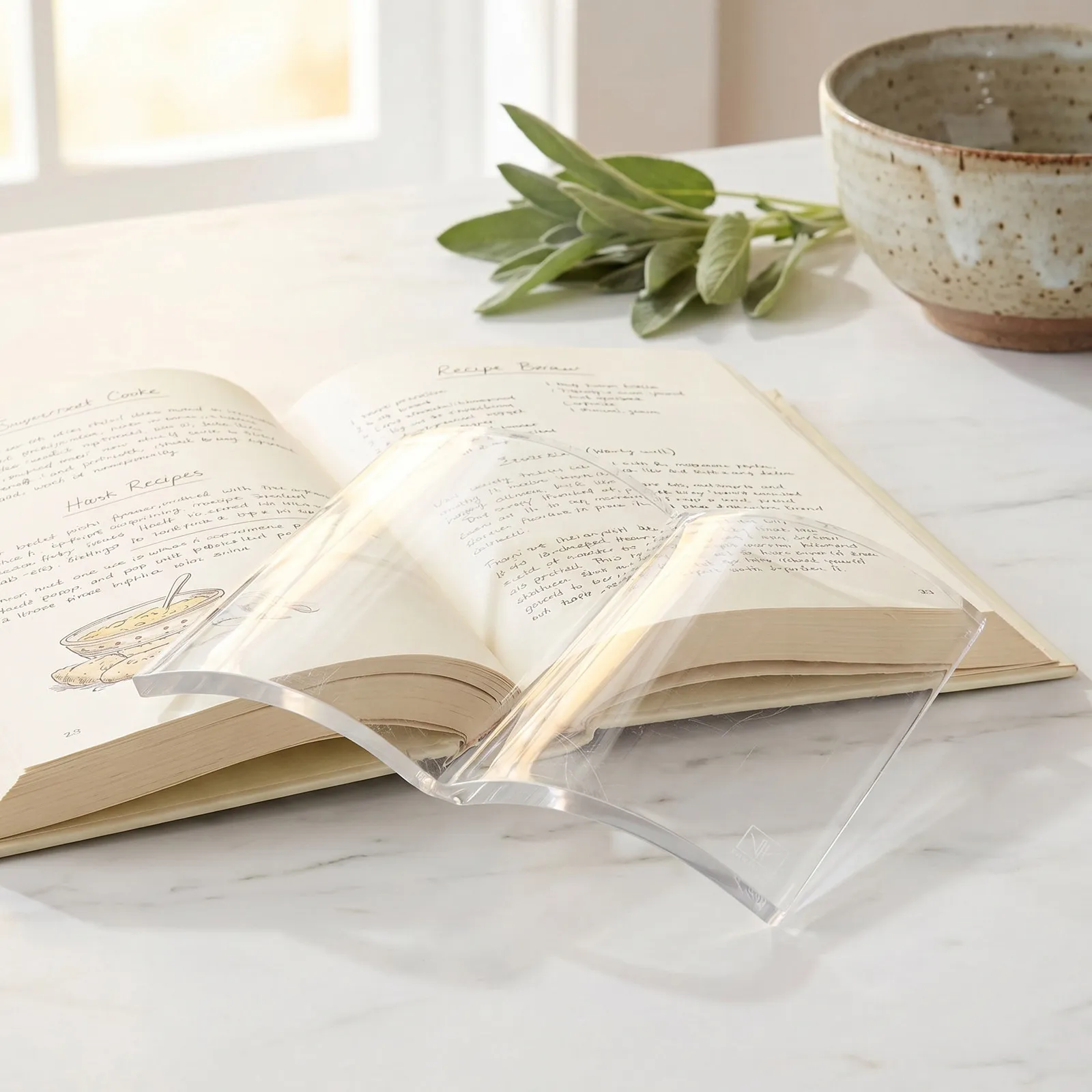 Acrylic Portable Acrylic Paperweight Holder Clear Book Page Hands-free Reading Textbooks Slim Stable