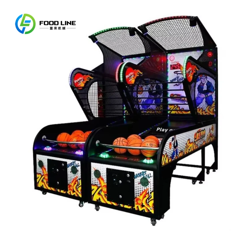 Customized Game Room Coin Operated Street Basketball Arcade Machine Indoor Basketball Shooting Game Equipment for Shopping Mall