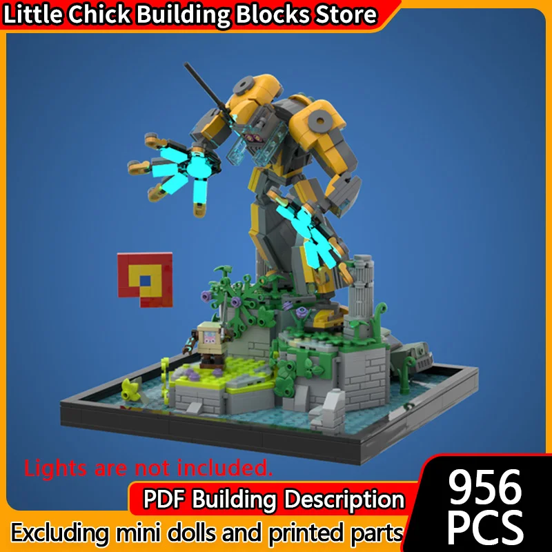 

Популярная киномодель MOC, строительные кирпичи, боевая сцена, роботы днем рождения, модульная технология, подарки, праздник, сборка, детская игрушка