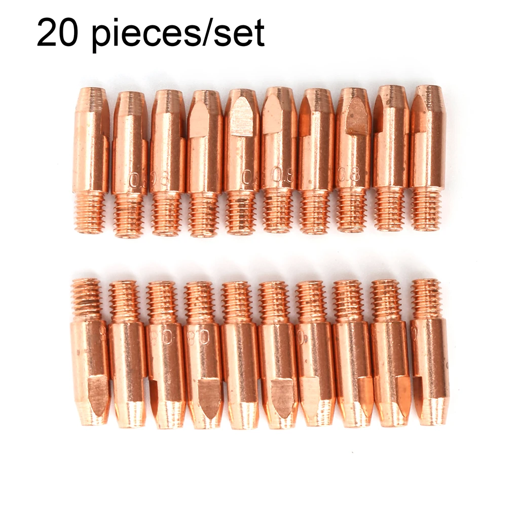 20Pcs Welding Nozzles Wire Feeding 1.2mm Detachable Heat-resistant Anti-rust Weld Machine Replacing Tip Holder