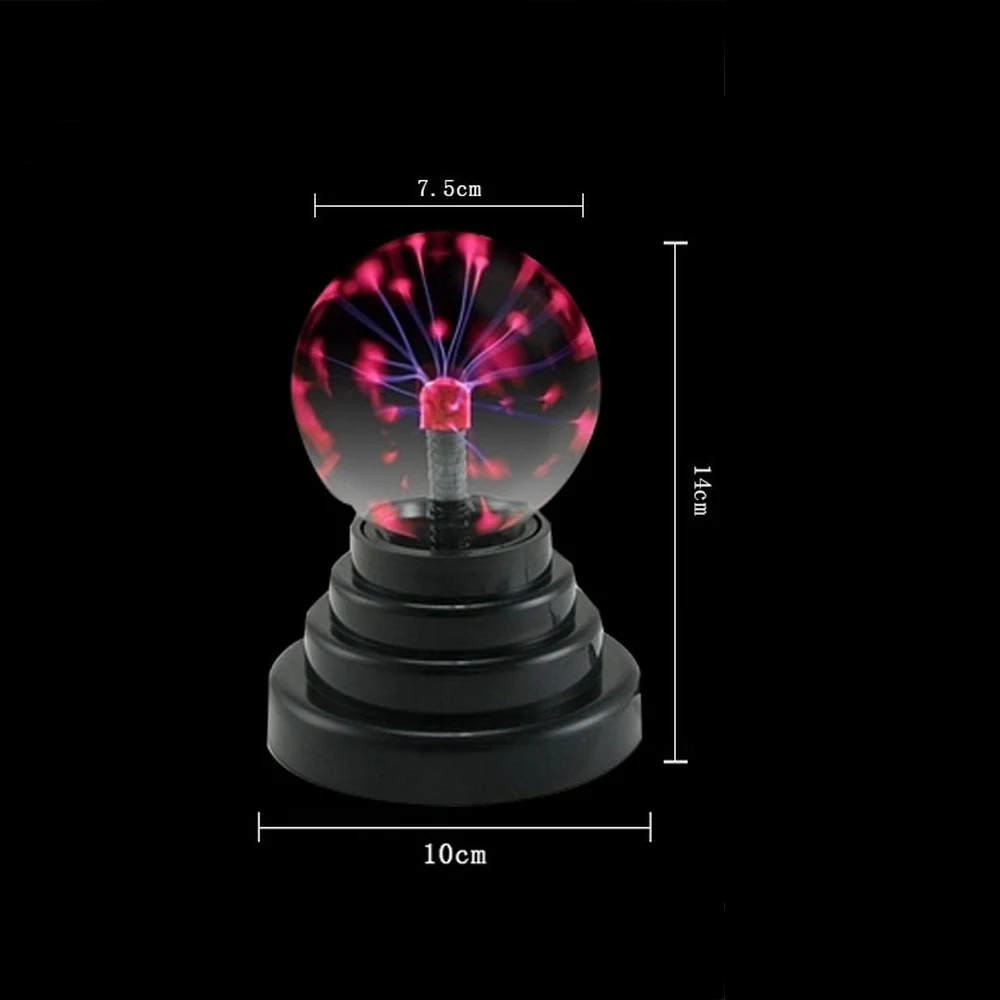 크리스탈 플라즈마 볼 야간 조명 매직 글래스 구, 참신한 번개 볼, 플라즈마 테이블 부상 램프, 어린이 장식 선물 조명