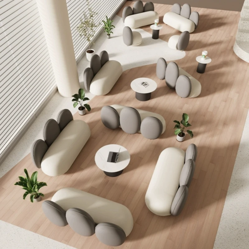 Beauty Salon Clothing Store Negotiation Sofa Milk Tea Shop Table and Chair Set Coffee Shop Dessert Shop Western Restaurant  Sofa