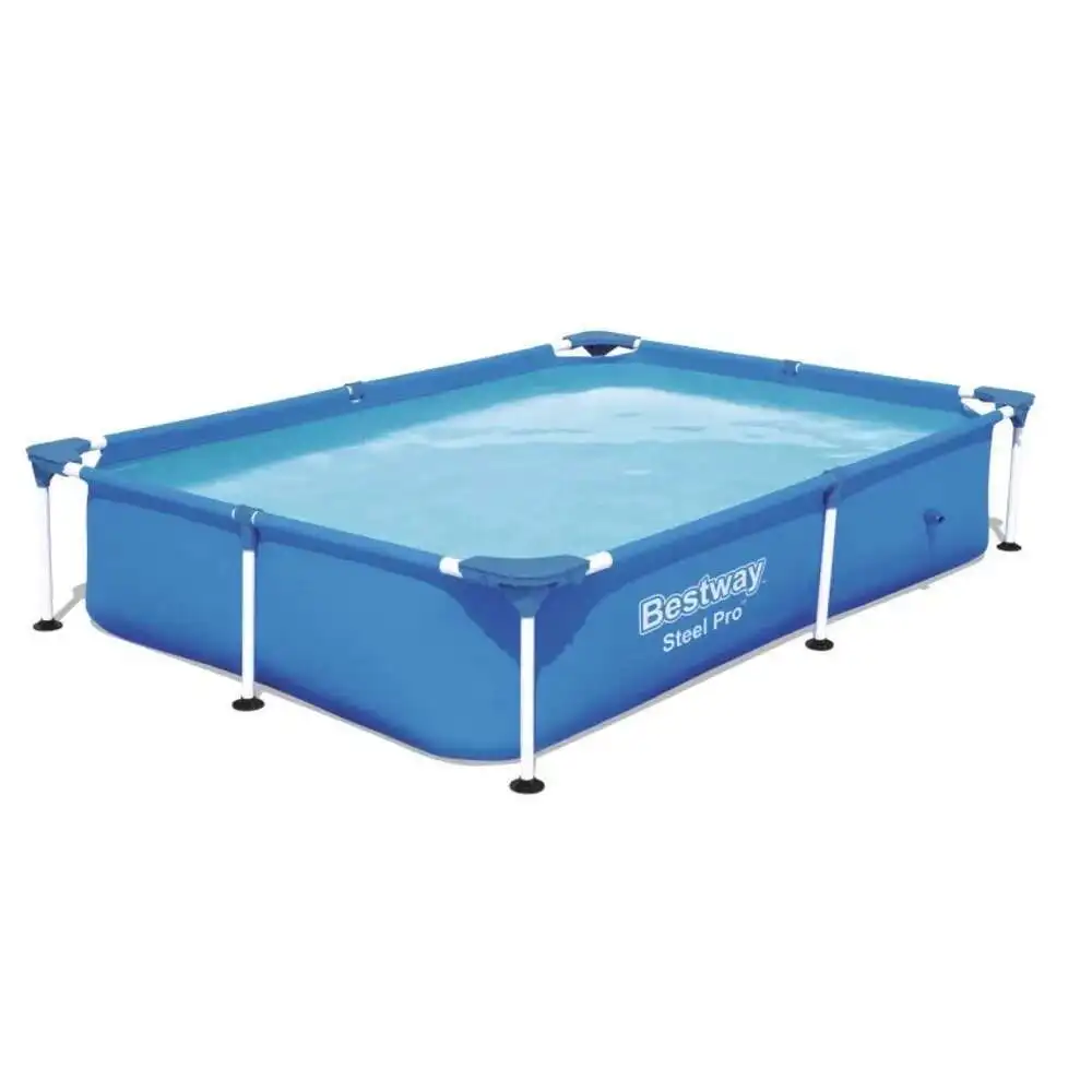 56401 Bestway 221*150*43cm 1200l Splash Jr. Piscina con estructura/87x59x17" Piscina rectangular con soporte de marco metálico/Piscina de 2,2 m x 1,5 m
