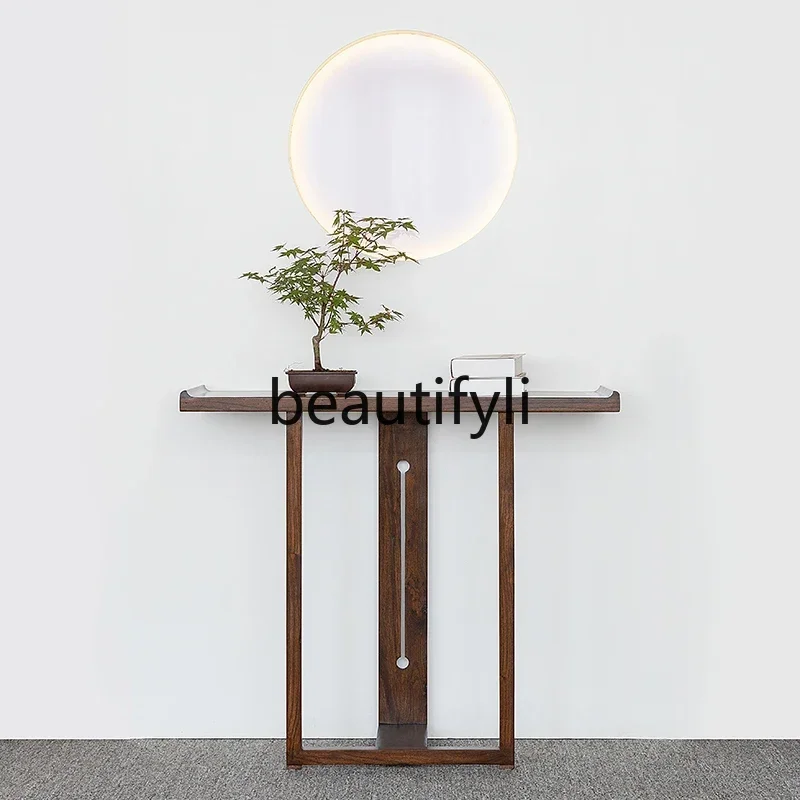 

ss K178 ss25 Black new Chinese style strip case Zen table Entrance table Solid wood simple incense case Entrance table Entrance