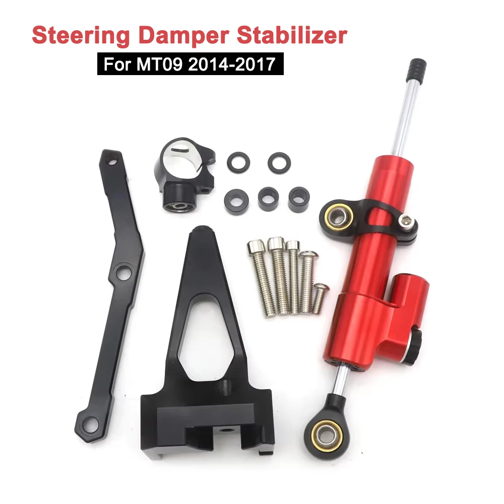 motorcycle-steering-damper-stabilizer-mounting-bracket-kit-linear-reversed-safety-control-for-yamaha-mt-09-2014-2015-2016-2017
