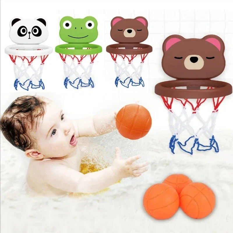 New Baby Kids Mini Shooting Basket Bathtub Water Play Set Basketball Backboard with 3 Balls Funny Shower Bath Toys for Toddlers