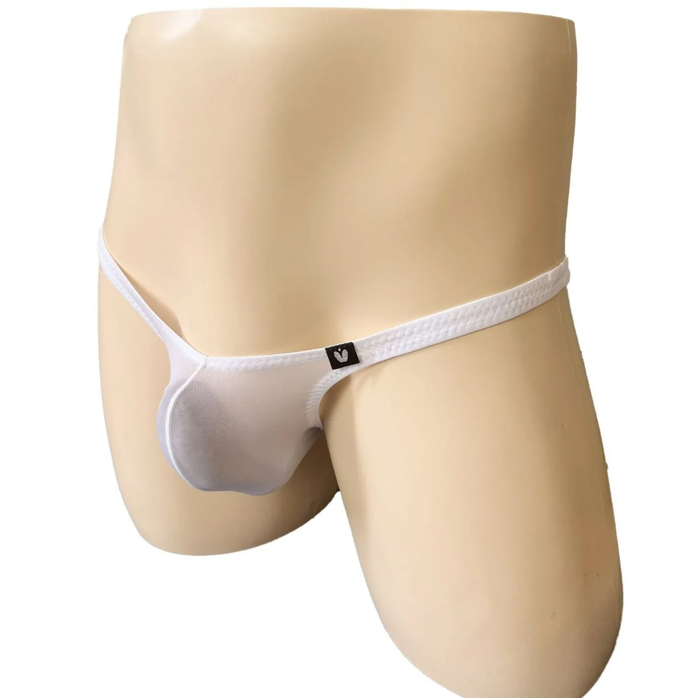 Solid Color Men Bikini Briefs, Low Rise High Elastic Half Hip Wrap, Thin Ice Silk Tight Fit Male Triangle Underpants
